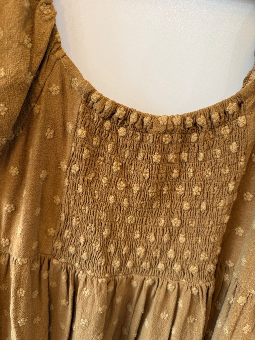 LIKE NEW Rylee and Cru OCEANE Women's Puff-Sleeve Maxi Dress in Mustard Yellow - Picture 8 of 12